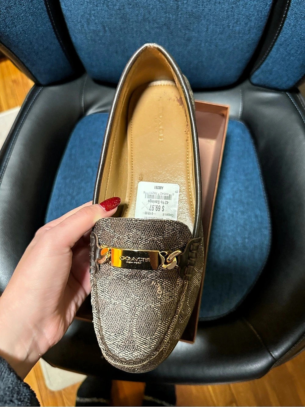 Coach Signature Loafer Brown & Gold US 9